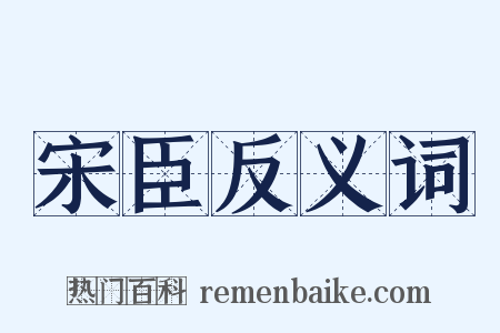 宋臣反义词是什么意思的图片